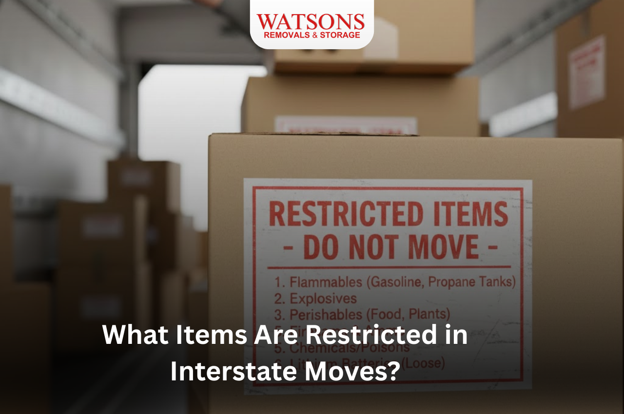 Restricted Items in Interstate Moves | Watsons Removals